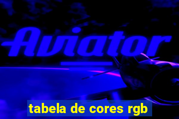 tabela de cores rgb